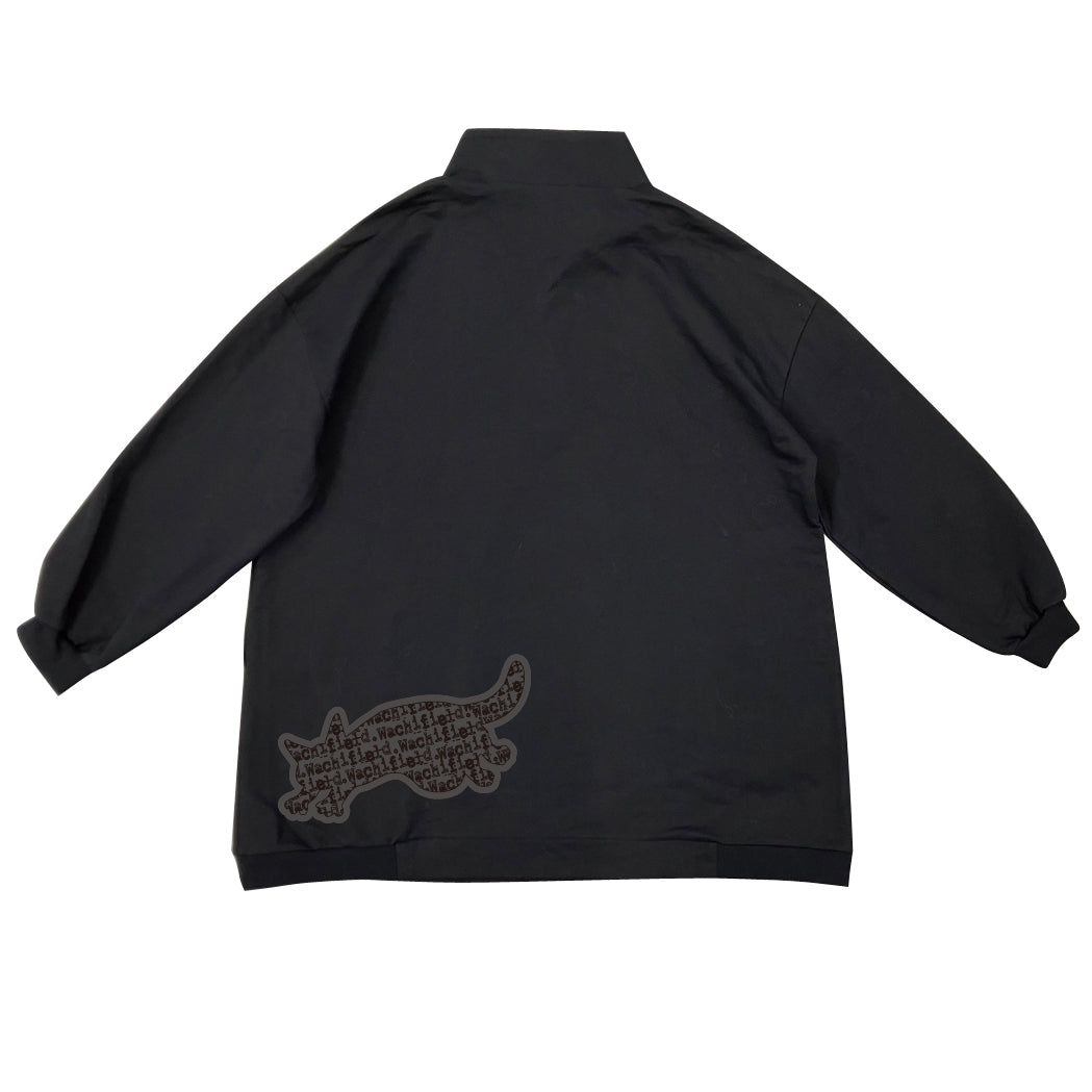 【予約】飛猫ハーフジップポケ付TNQ F 黒