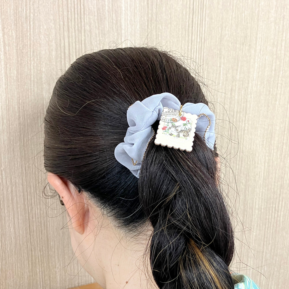 ミニシフォンシュシュ グレー
