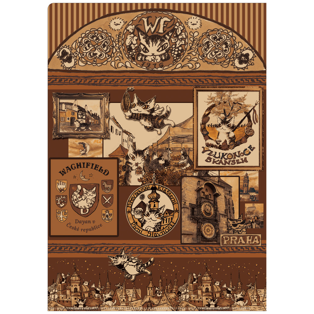 【予約】A4クリアファイル チェコラージュ