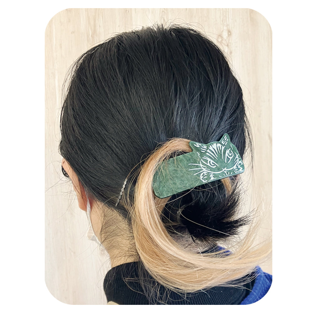 アクリルバレッタ うでぐみ・緑