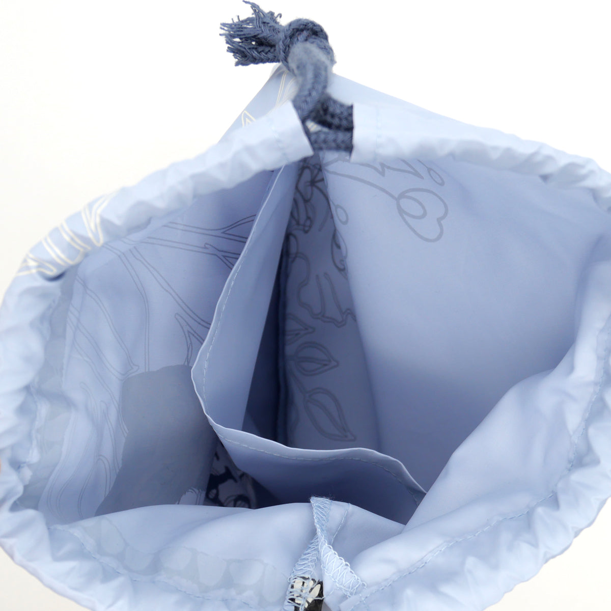 仕切り付撥水巾着 シギショアラ・灰水