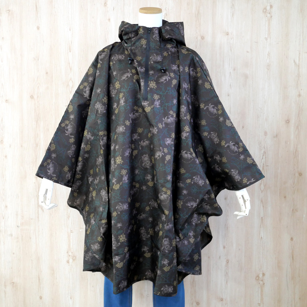 【予約】レインポンチョ 草花スケッチ