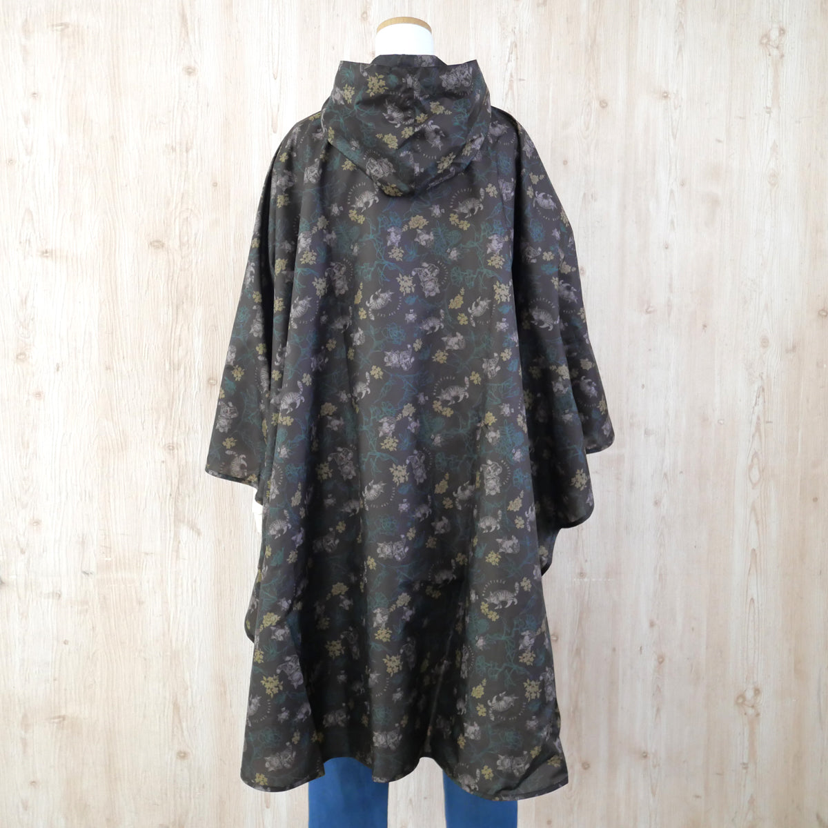 【予約】レインポンチョ 草花スケッチ