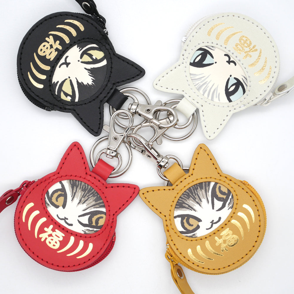 【予約】猫だるま小銭キー#2 黄