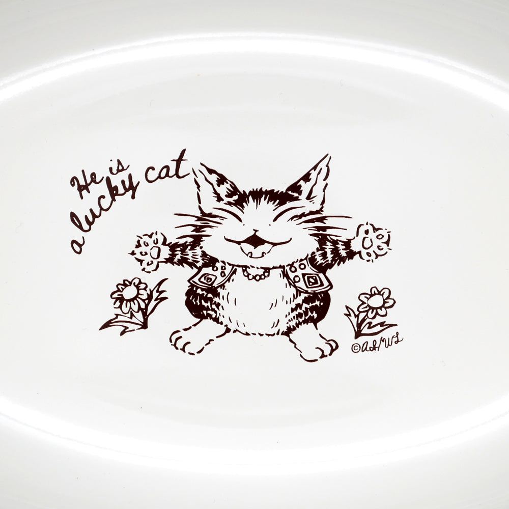 【予約】すくいやすいプレート うんのいいねこ