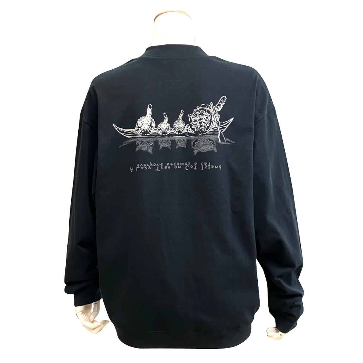 綿ジャージVカーデ М 猫になる 黒