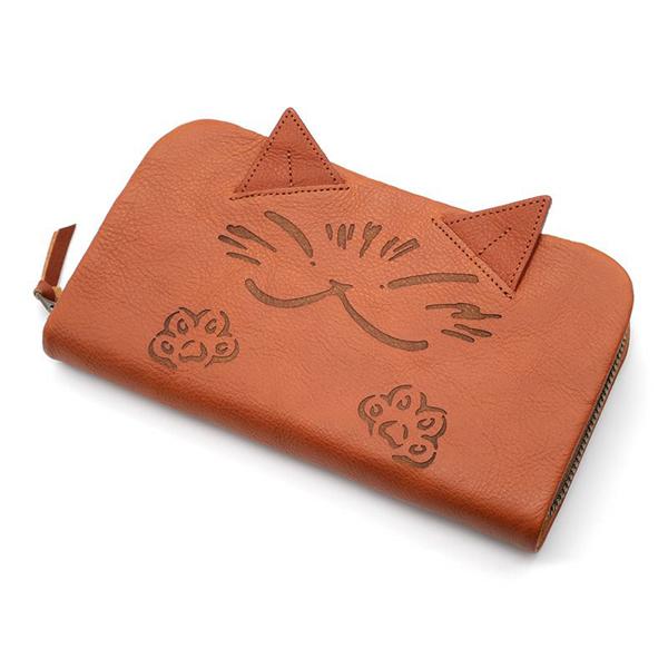 猫耳ダヤンラウンド財布 茶
