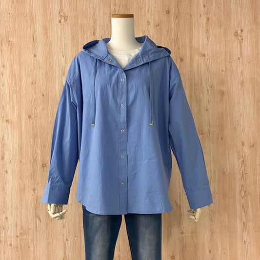 【予約】フーディアウターシャツ F　青