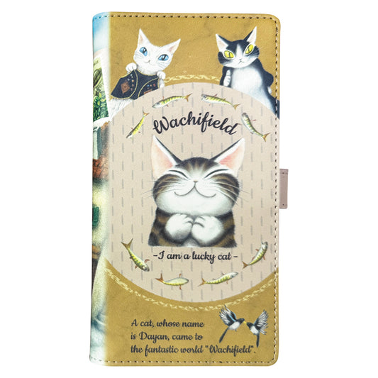 【予約】手帳型スマホケース　うんのいいねこ