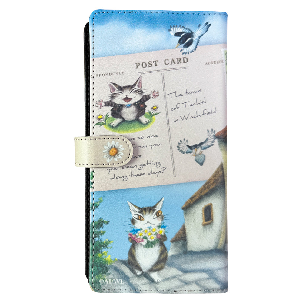 【予約】手帳型スマホケース　うんのいいねこ