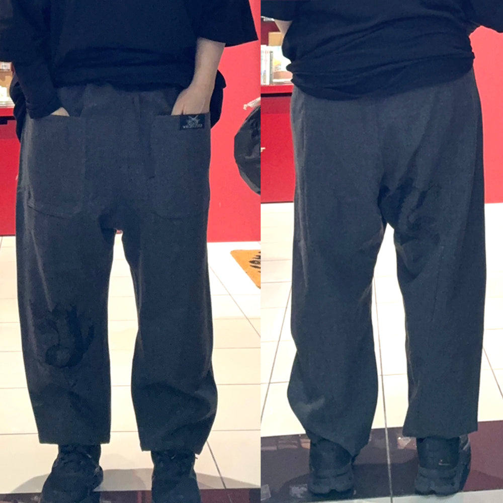 ソフトモッサピッグポケパンツ　F　灰