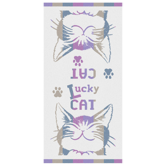 【予約】縞立てＢ／Ｔ うんのいいねこ・青系