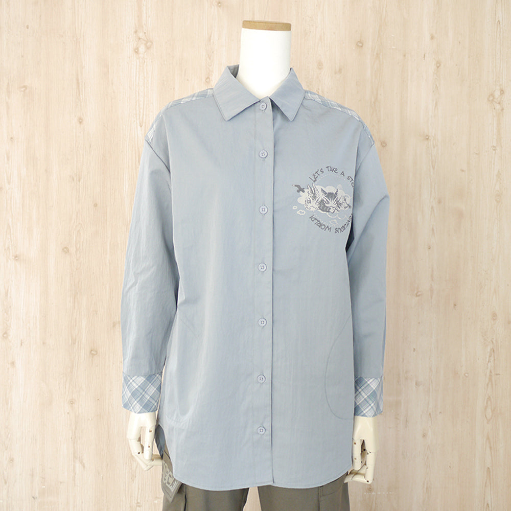 【予約】ポケ付オーバーシャツ　M　冒険録　B