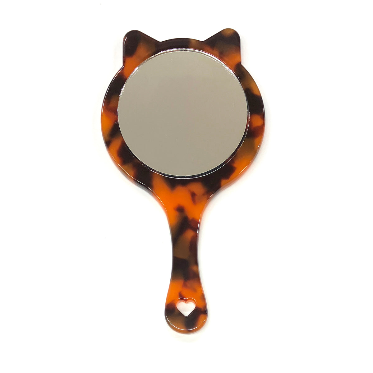 猫ミニ手鏡　にこにこ