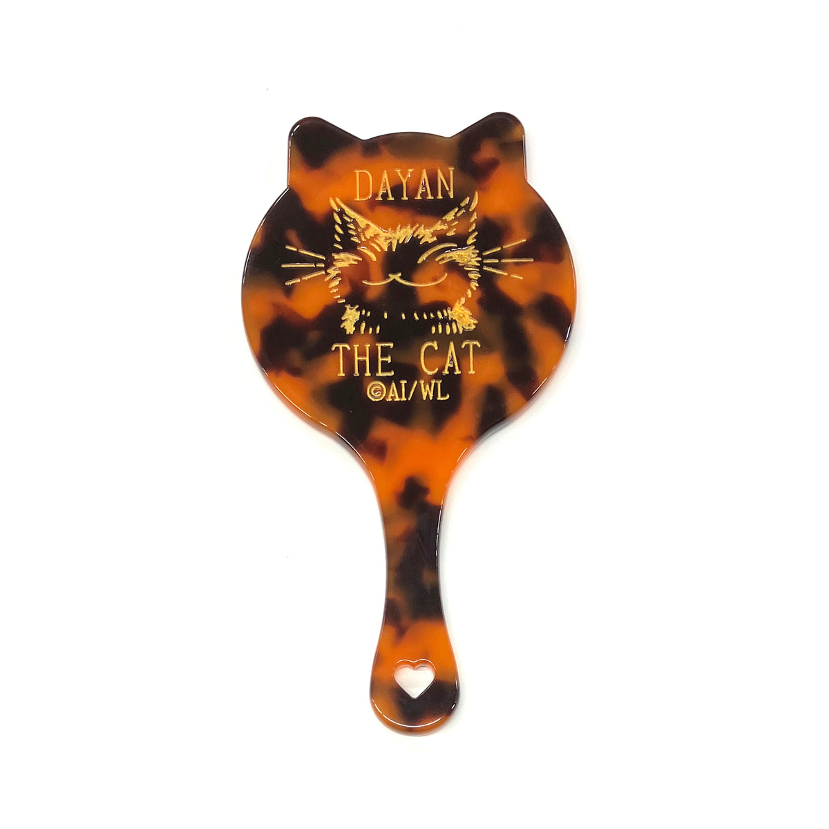 猫ミニ手鏡　にこにこ