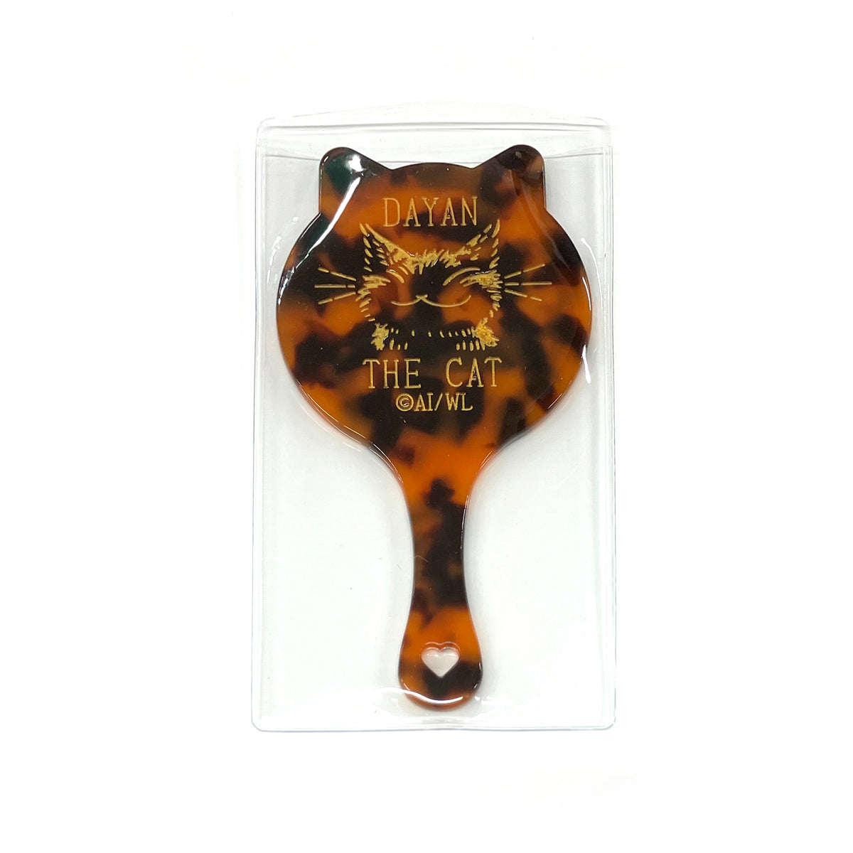 猫ミニ手鏡　にこにこ