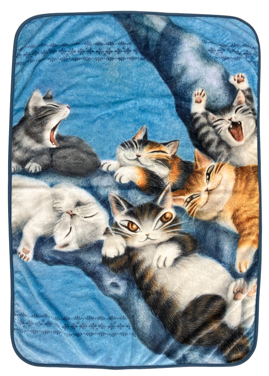 【予約】フランネルブランケット 猫の島