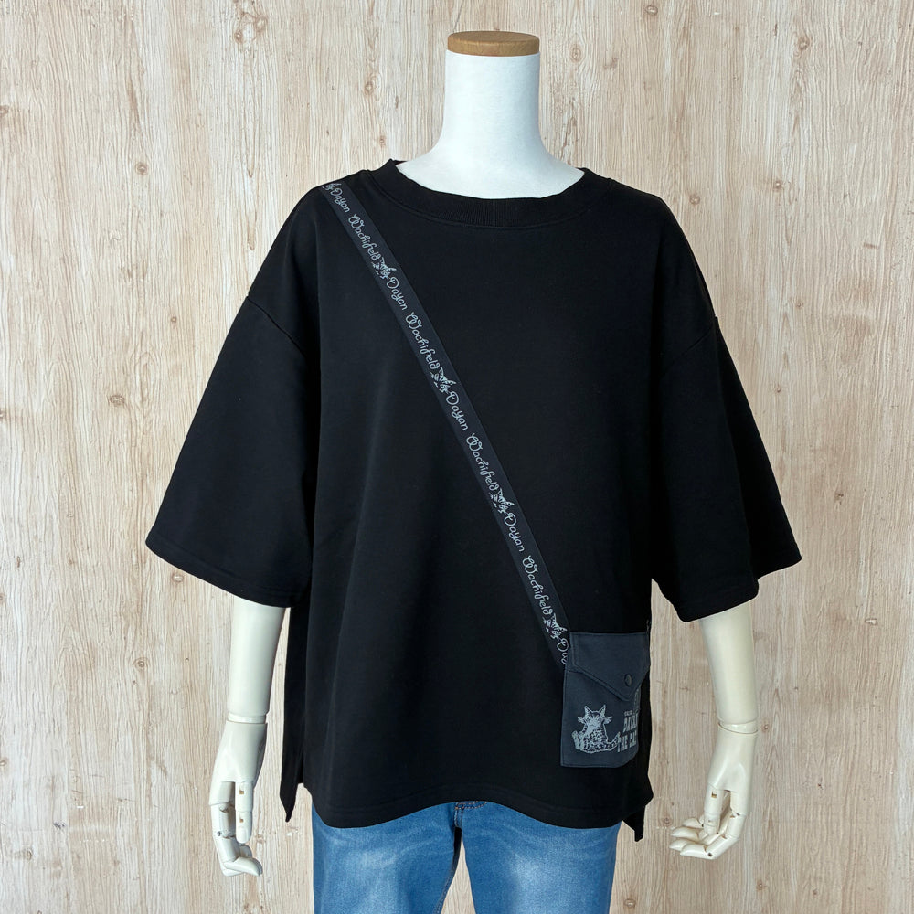 ポシェット風オーバーＴ　Ｍ　ＤＣ　黒