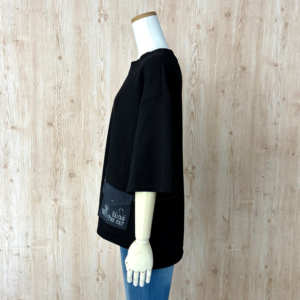 ポシェット風オーバーＴ　Ｍ　ＤＣ　黒
