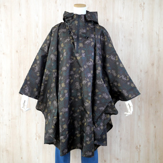 【予約】レインポンチョ 草花スケッチ