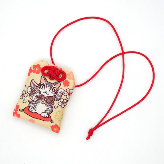 【予約】お守り 招き猫・黄