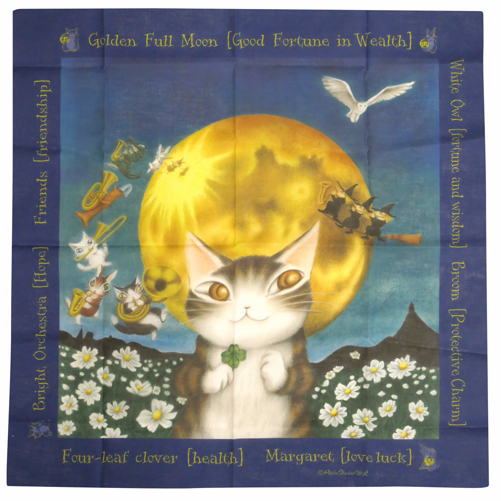 【予約】大判ハンカチ ７つのつきの夜