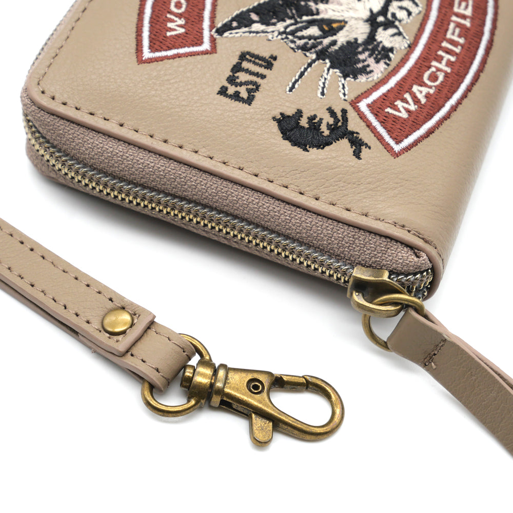 【予約】レザー刺繍ミニパース