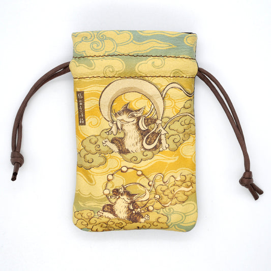 【予約】風神雷神福革巾着