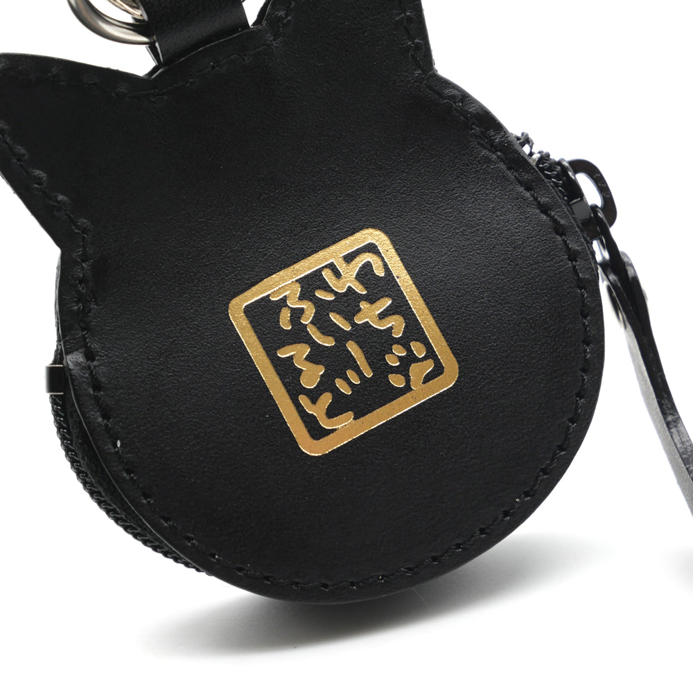 【予約】猫だるま小銭キー＃２ 黒・ジタン