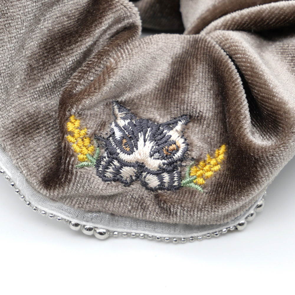 【予約】ベロアシュシュ ベージュ