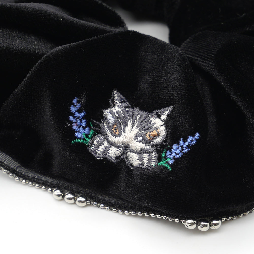 【予約】ベロアシュシュ 黒