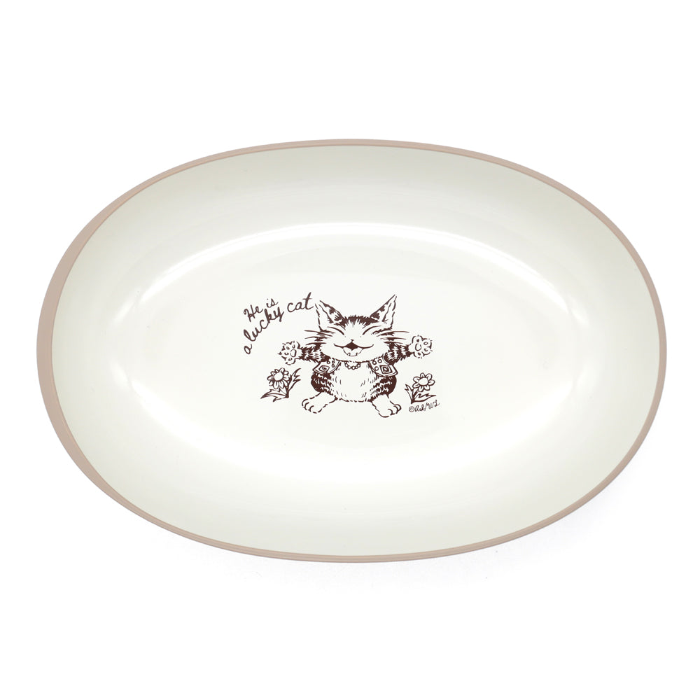 【予約】すくいやすいプレート うんのいいねこ