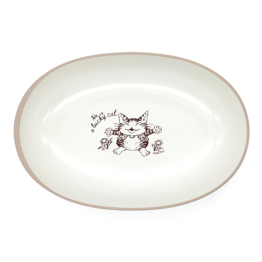 【予約】すくいやすいプレート うんのいいねこ