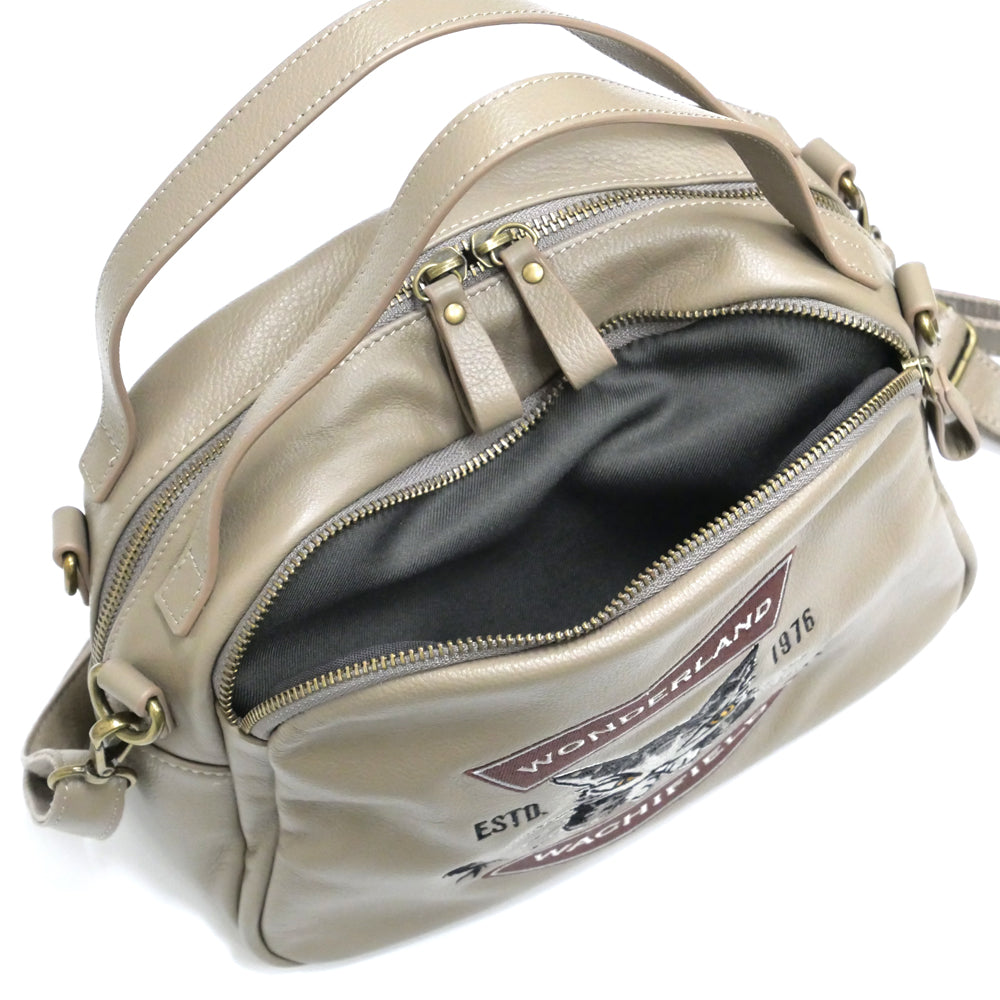 【予約】レザー刺繍ボストンショルダー