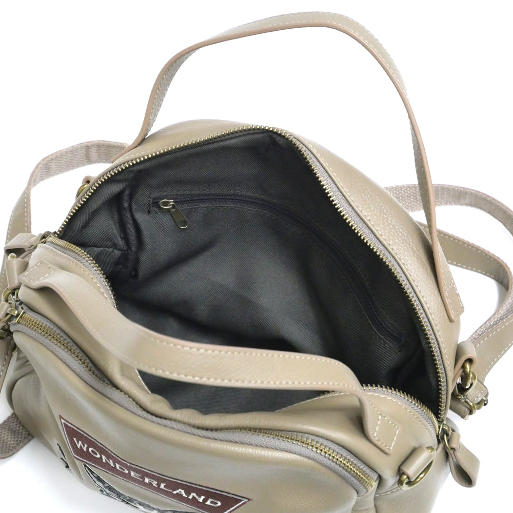 【予約】レザー刺繍ボストンショルダー