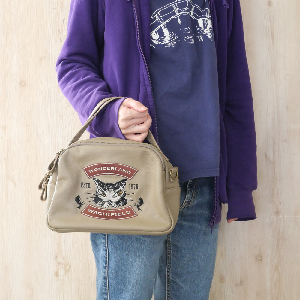 【予約】レザー刺繍ボストンショルダー