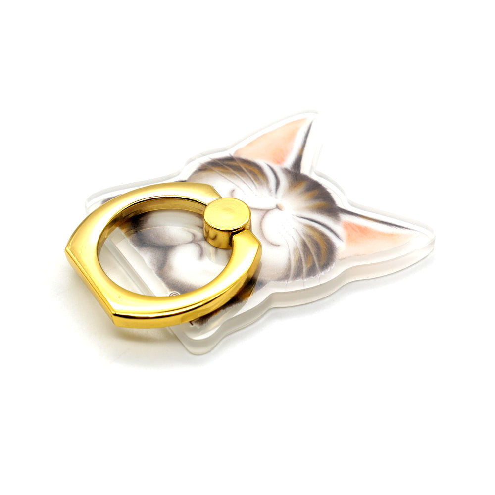 【予約】スマホリング　うんのいいねこ