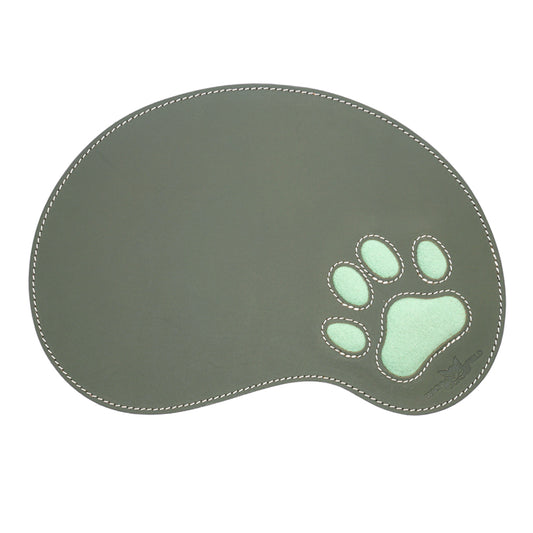 【予約】レザー肉球マウスパッド　グリーン