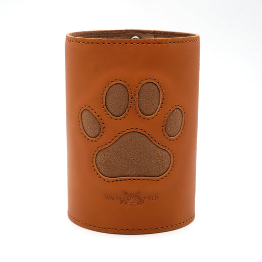 【予約】レザー肉球ペン立て　キャメル