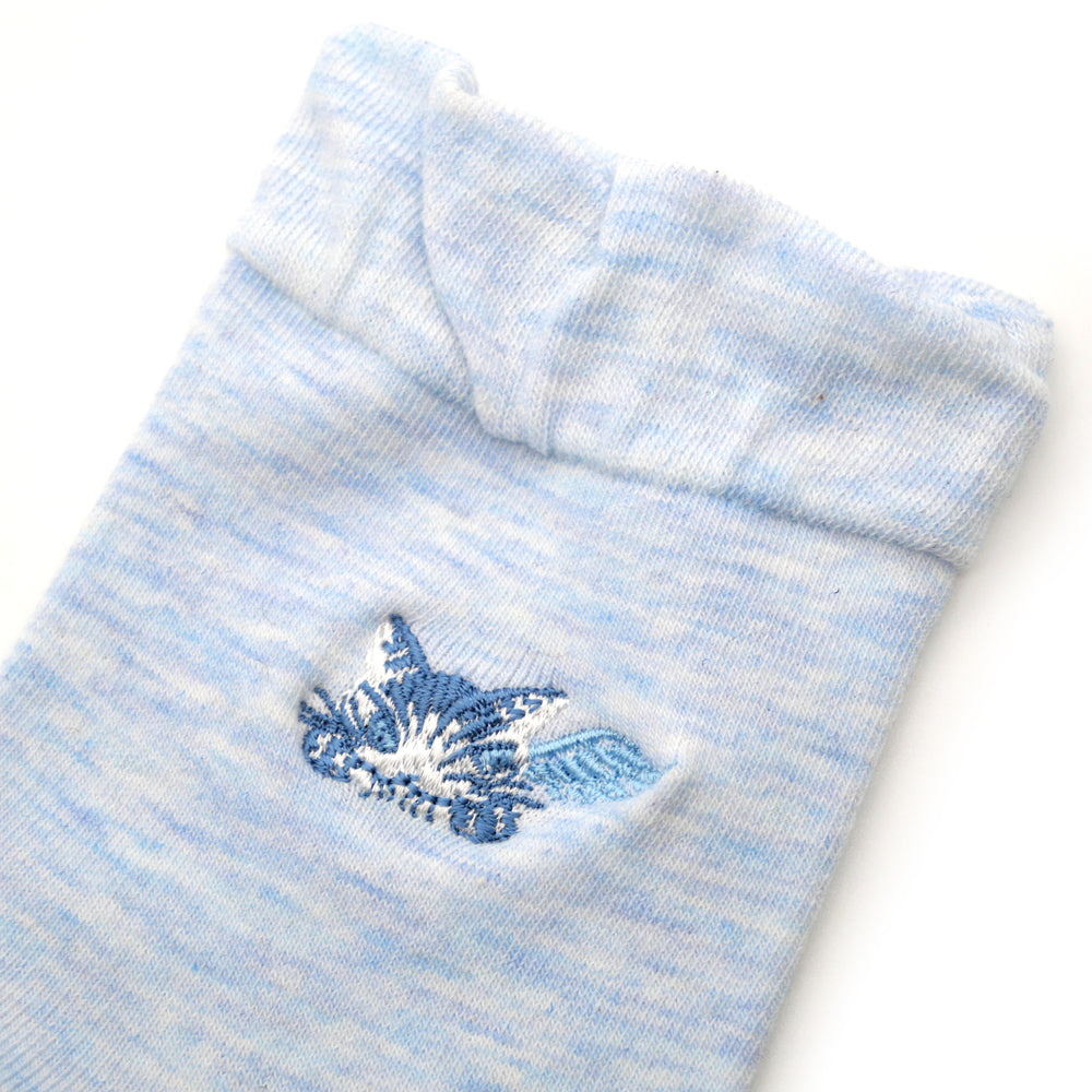 冷感ショート丈ソックス　天使・杢ＢＬ