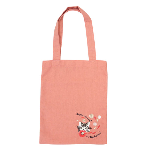 【予約】刺繍ミニトート 花占い・とき色