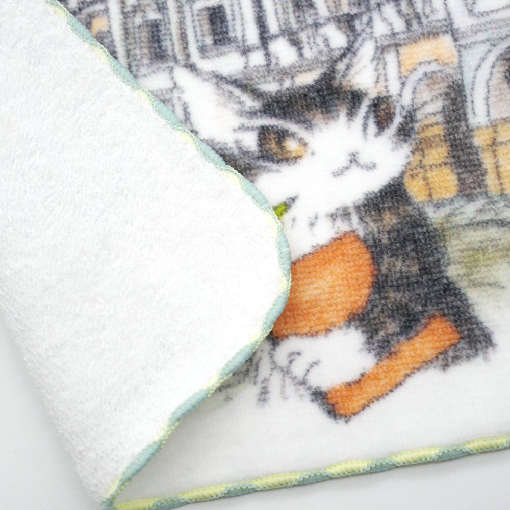 【予約】アート刺繍ミニタオル テルチの街並み