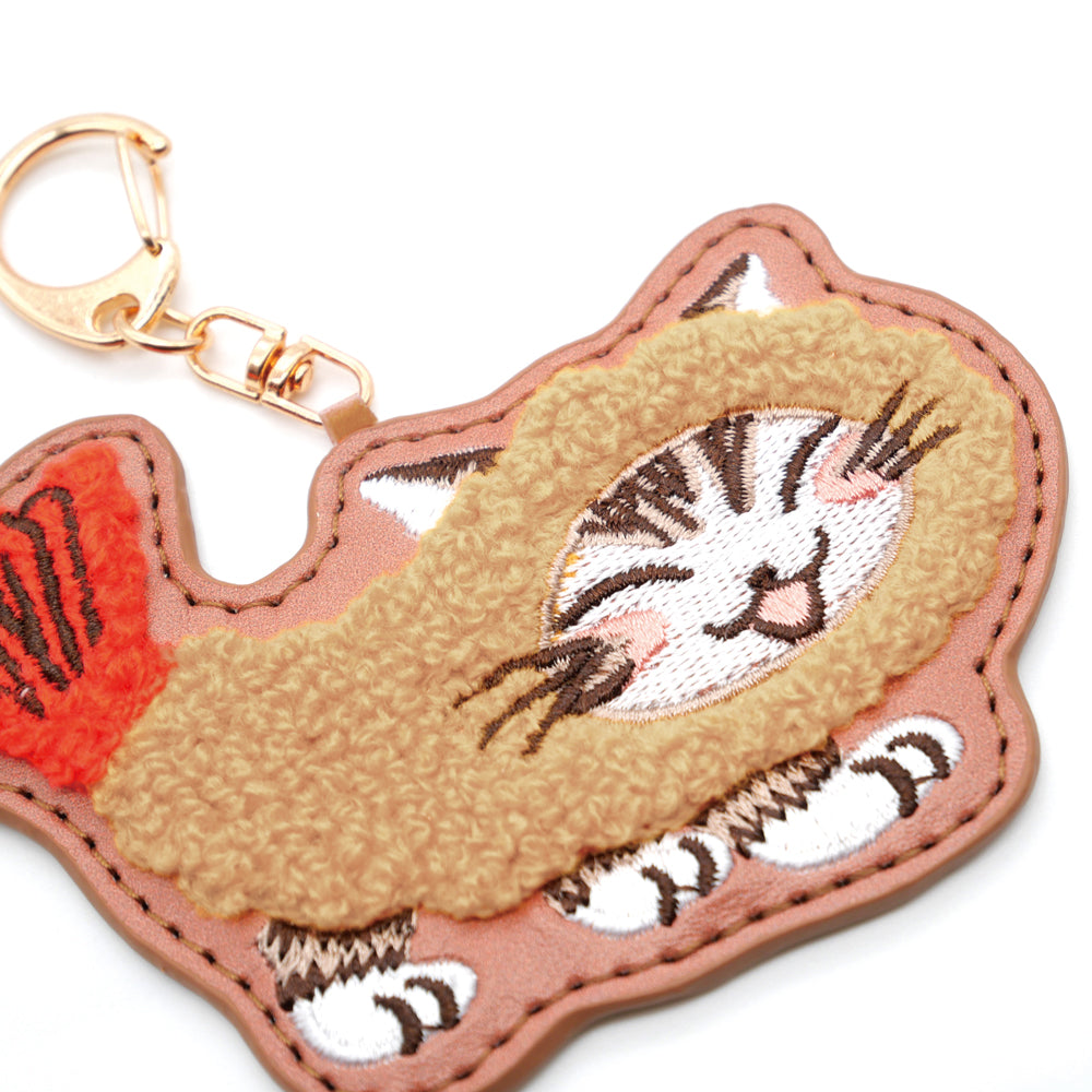 【予約】サガラ刺繍キーホルダー　エビフニャー