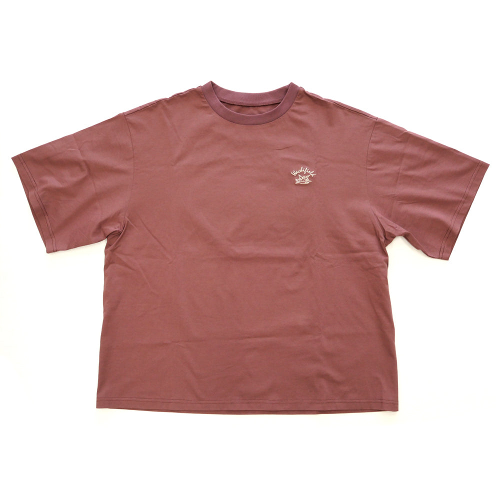 【予約】サガラ刺繍エビフニャーＴ　Ｆ　エンジ
