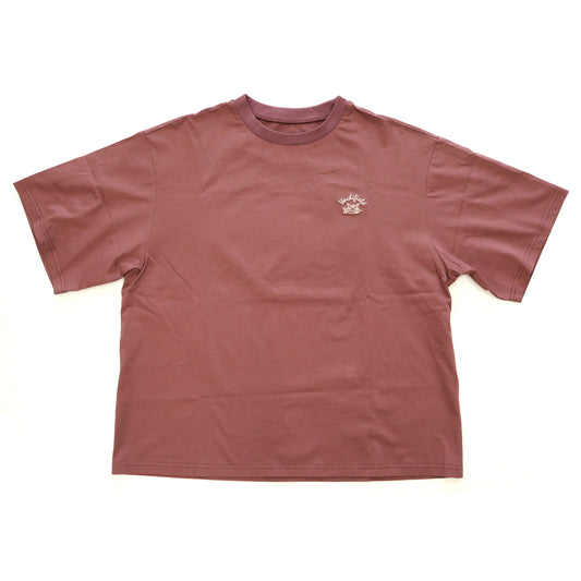 【予約】サガラ刺繍エビフニャーＴ　Ｆ　エンジ