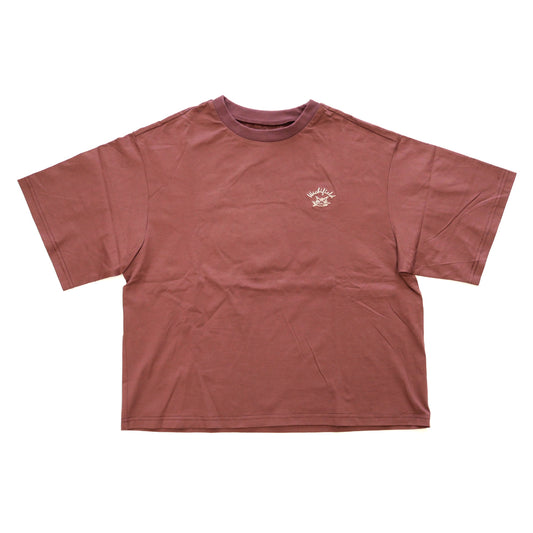 【予約】サガラ刺繍エビフニャーＴ　Ｍ　エンジ
