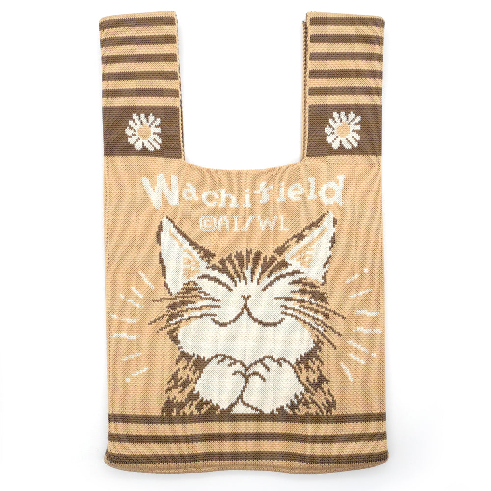 【予約】ニットバッグ　うんのいいねこ