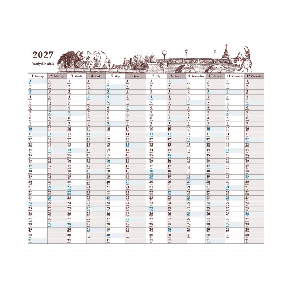 ＷＦスケジュール２０２７ ベル