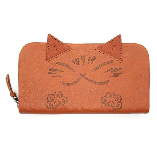 猫耳ダヤンラウンド財布　茶